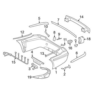 Mercedes-Benz OE - Rear Bumper - Bumper & Components