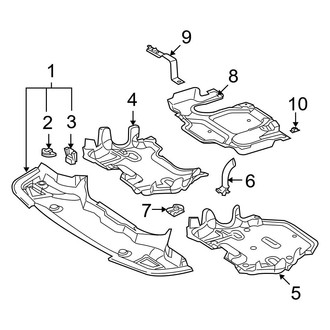 Mercedes-Benz OE - Radiator Support - Splash Shields (5.5L)