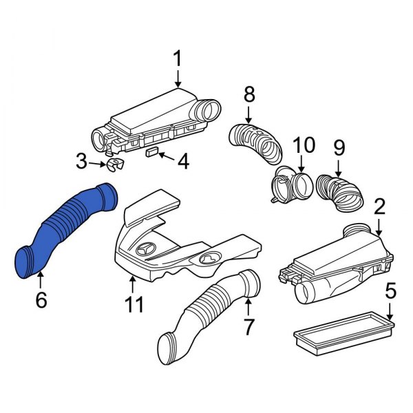 Engine Air Intake Hose