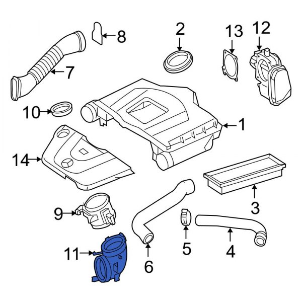 Engine Air Intake Hose Adapter