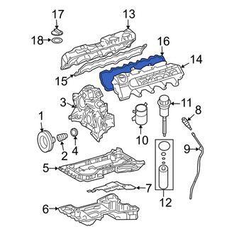 Mercedes-Benz OE - Left Engine Valve Cover Gasket