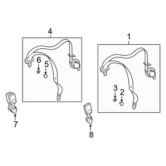 Mercedes-Benz OE - Restraint Systems - Rear Seat Belts (2nd Seat), (Wagon)