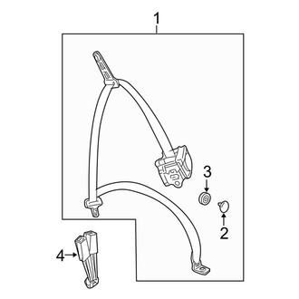 Mercedes-Benz OE - Restraint Systems - Rear Seat Belts (3rd Seat), (Wagon)