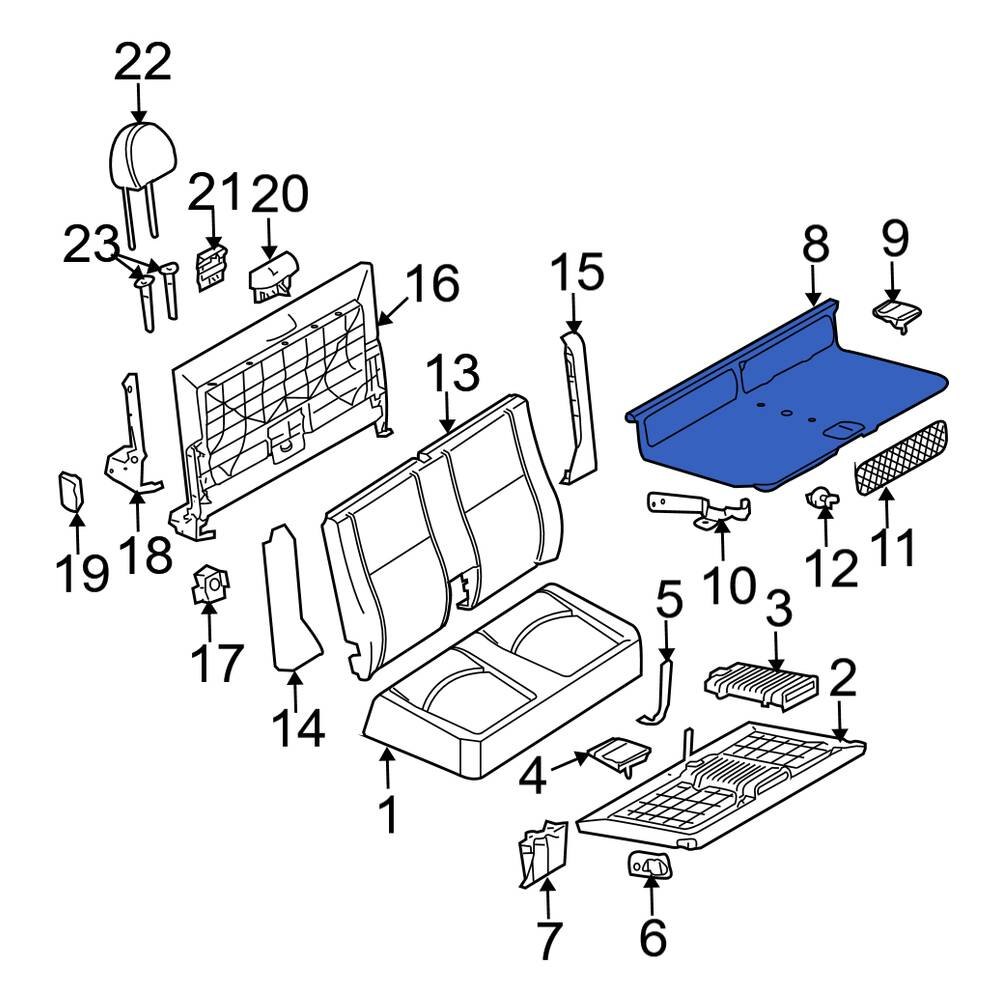 MercedesBenz OE 2119700429 Rear Foot Rest