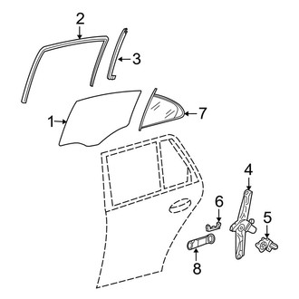Mercedes-Benz OE - Rear Door - Glass & Hardware (Wagon)