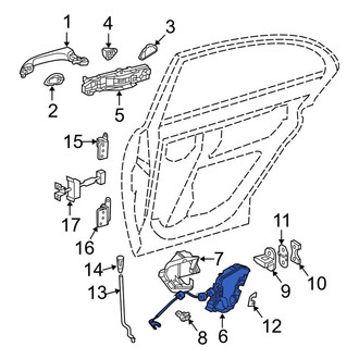 Mercedes-Benz OE - Rear Left Door Latch Assembly