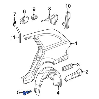 Mercedes-Benz OE - Quarter Panel Splash Shield Clip