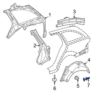 Mercedes-Benz OE - Rear Wheel Housing Clip