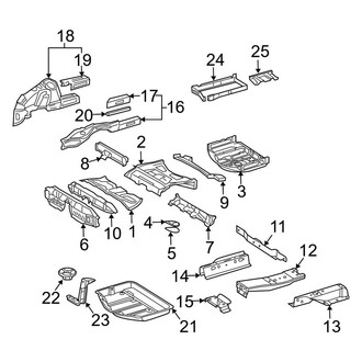 Mercedes-Benz OE - Rear Body & Floor - Floor & Rails (Wagon)