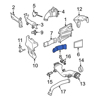 Mercedes-Benz OE - Front Left Engine Air Intake Hose