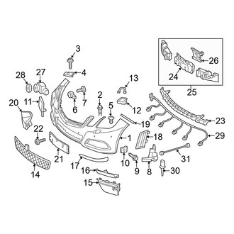 Mercedes-Benz OE - Front Bumper & Grille - Bumper & Components (Sedan)