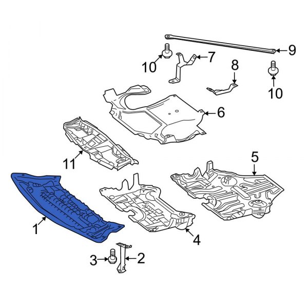 Radiator Support Splash Shield