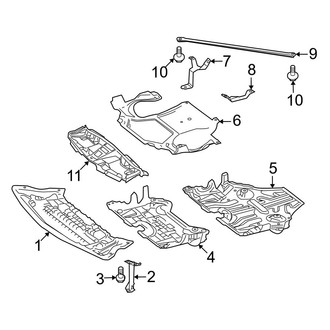 Mercedes-Benz OE - Radiator Support - Splash Shields