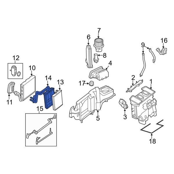 Mercedes-Benz OE 2048301515 - HVAC Heater Hose Outlet Tube