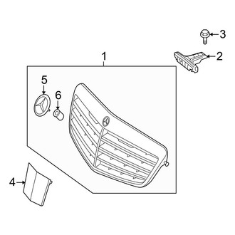 Mercedes-Benz OE - Front Bumper & Grille - Grille & Components