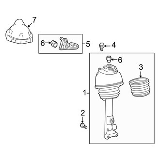 Mercedes-Benz OE - Front Suspension - Struts & Components (With Airmatic Suspension), (Sedan RWD)