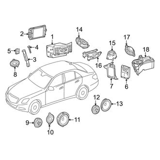 Mercedes-Benz OE - Instrument Panel - Sound System (Sedan)