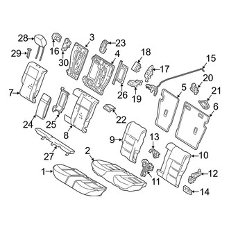 Mercedes-Benz OE - Seats & Tracks - Rear Seat Components (2nd Seat, With Folding Seat), (Wagon)