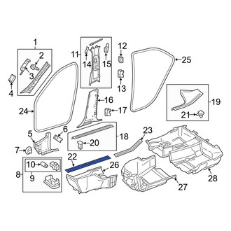 Mercedes-Benz OE - Front Right Outer Door Sill Plate