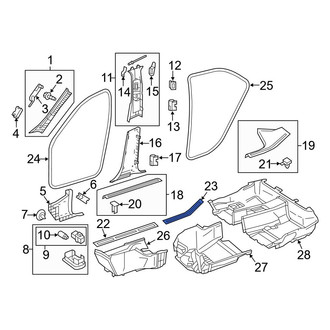 Mercedes-Benz OE - Front Right Outer Door Sill Plate