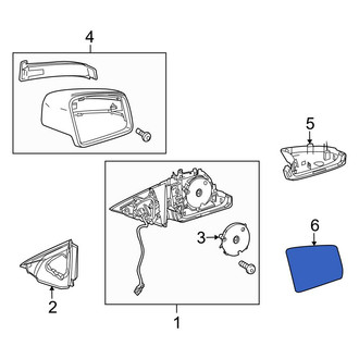 Mercedes-Benz OE - Front Left Door Mirror Glass