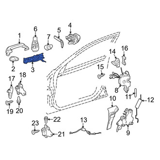 Mercedes-Benz OE - Front Left Exterior Door Handle Base