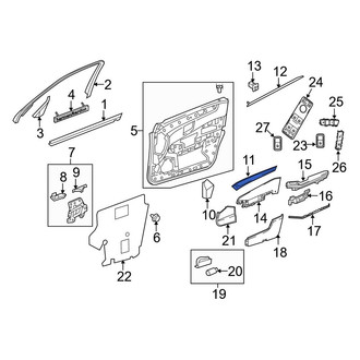 Mercedes-Benz OE - Front Left Upper Rearward Door Trim Molding