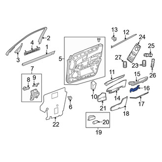 Mercedes-Benz OE - Front Left Door Switch Trim Panel