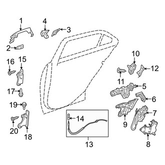 Mercedes-Benz OE - Rear Door - Lock & Hardware (Sedan)