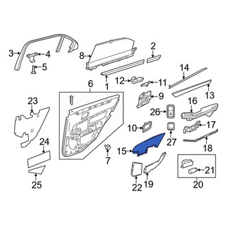 Mercedes-Benz OE - Front Left Lower Rearward Door Trim Molding