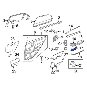Mercedes-Benz OE - Front Left Door Switch Trim Panel