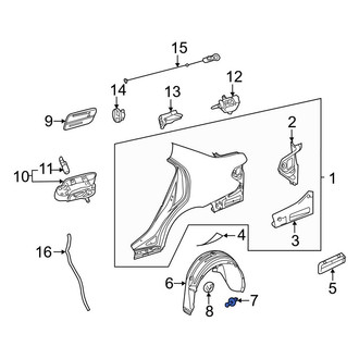 Mercedes-Benz OE - Quarter Panel Splash Shield Clip