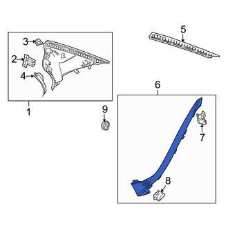 Mercedes-Benz OE - Rear Left Upper Interior Quarter Panel Trim Panel