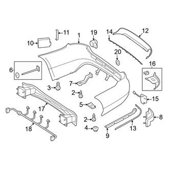 Mercedes-Benz OE - Rear Bumper - Bumper & Components (W/O AMG Package), (Sedan)