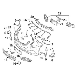 Mercedes-Benz OE - Front Bumper & Grille - Bumper & Components (With AMG Package)