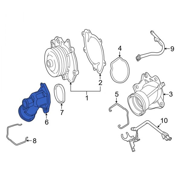 Engine Coolant Inlet Flange