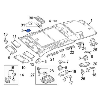 Mercedes-Benz OE - Center Roof Insulator