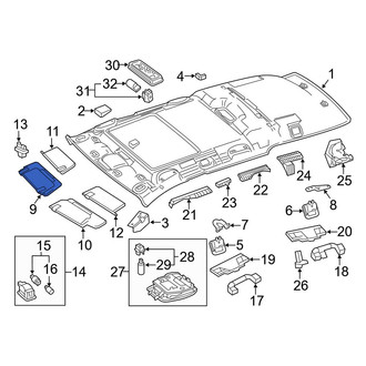 Mercedes-Benz OE - Right Sun Visor