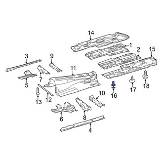 Mercedes-Benz OE - Floor Pan Splash Shield Clip