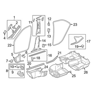 Mercedes-Benz OE - Pillars, Rocker & Floor - Interior Trim (Wagon)
