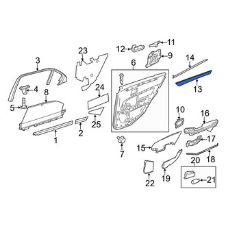 Mercedes-Benz OE - Front Right Upper Rearward Door Trim Molding