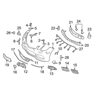 Mercedes-Benz OE - Front Bumper & Grille - Bumper & Components (W/O AMG Package), (Convertible / Coupe)