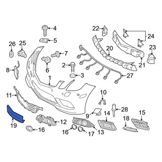 Mercedes-Benz OE - Front License Plate Bracket