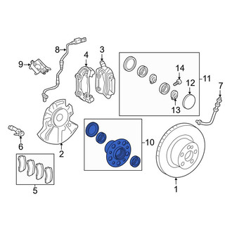 Mercedes-Benz OE - Front Wheel Bearing and Hub Assembly