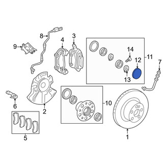 Mercedes-Benz OE - Front Wheel Bearing Dust Cap