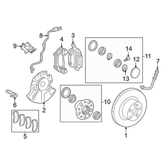 Mercedes-Benz OE - Front Suspension - Brake Components (Base)
