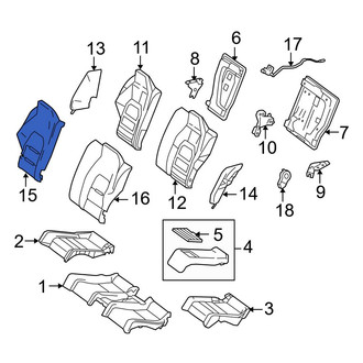 Mercedes-Benz OE - Rear Right Seat Back Cushion Cover