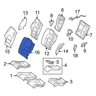 Mercedes-Benz OE - Rear Left Seat Back Cushion Cover