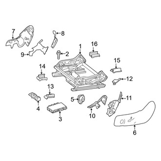 Mercedes-Benz OE - Seats & Tracks - Tracks & Components (Front Seat), (Convertible / Coupe)