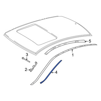 Mercedes-Benz OE - Left Roof Drip Molding Seal